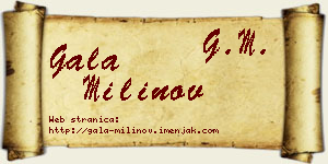 Gala Milinov vizit kartica